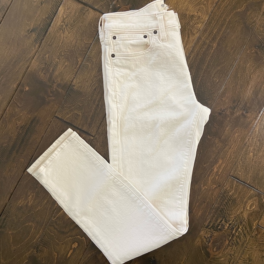Madewell Washed Canvas White Denim Jeans